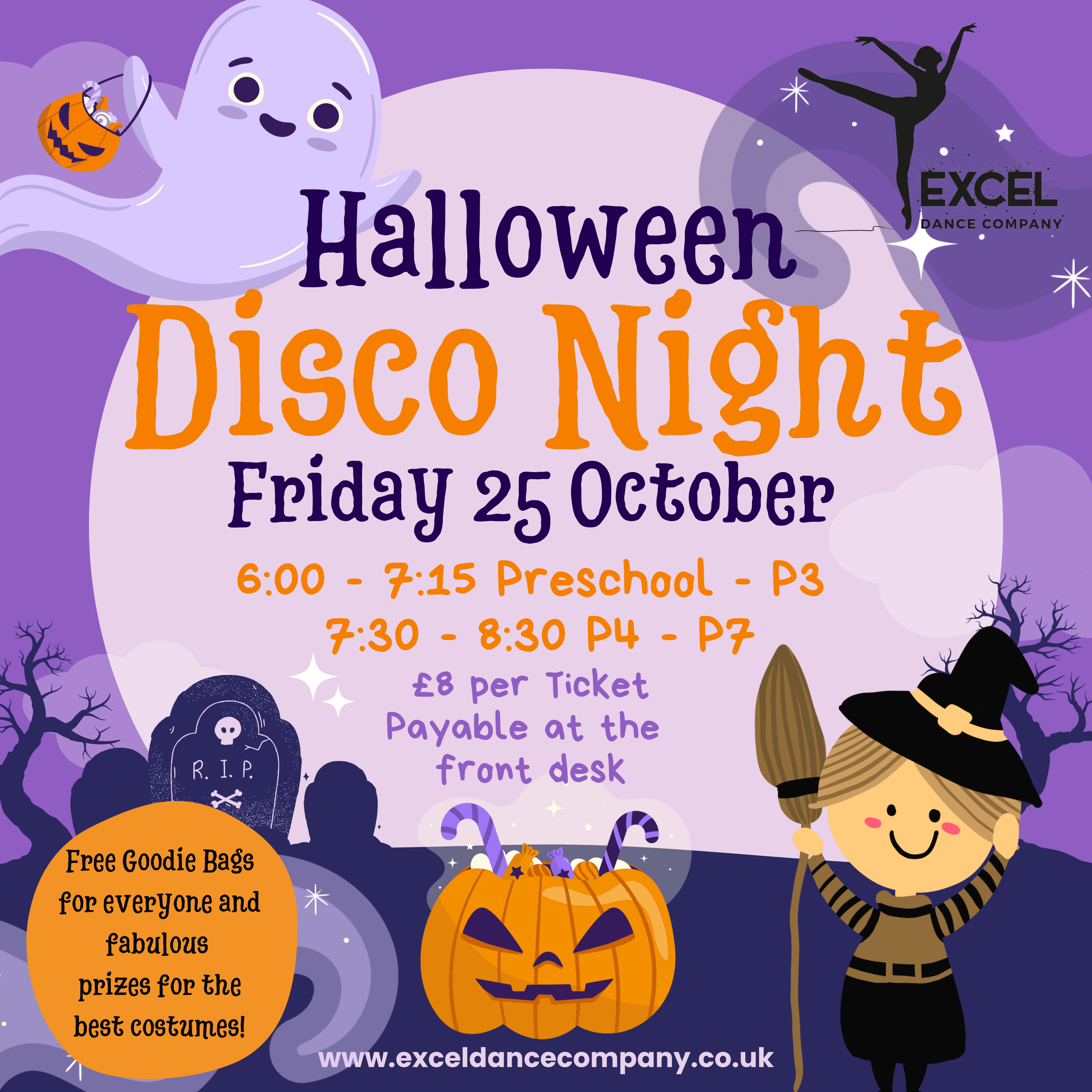 Excel dance company - halloween disco party, newtownards